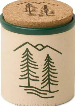 Duftkerze im Glas beige mit grün