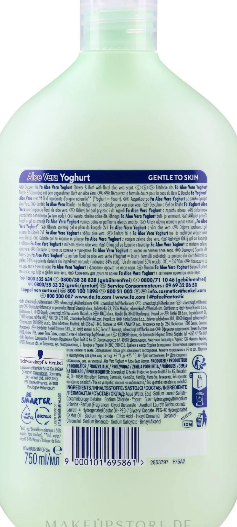 Duschcreme mit Joghurt-Proteinen und Aloe Vera-Duft