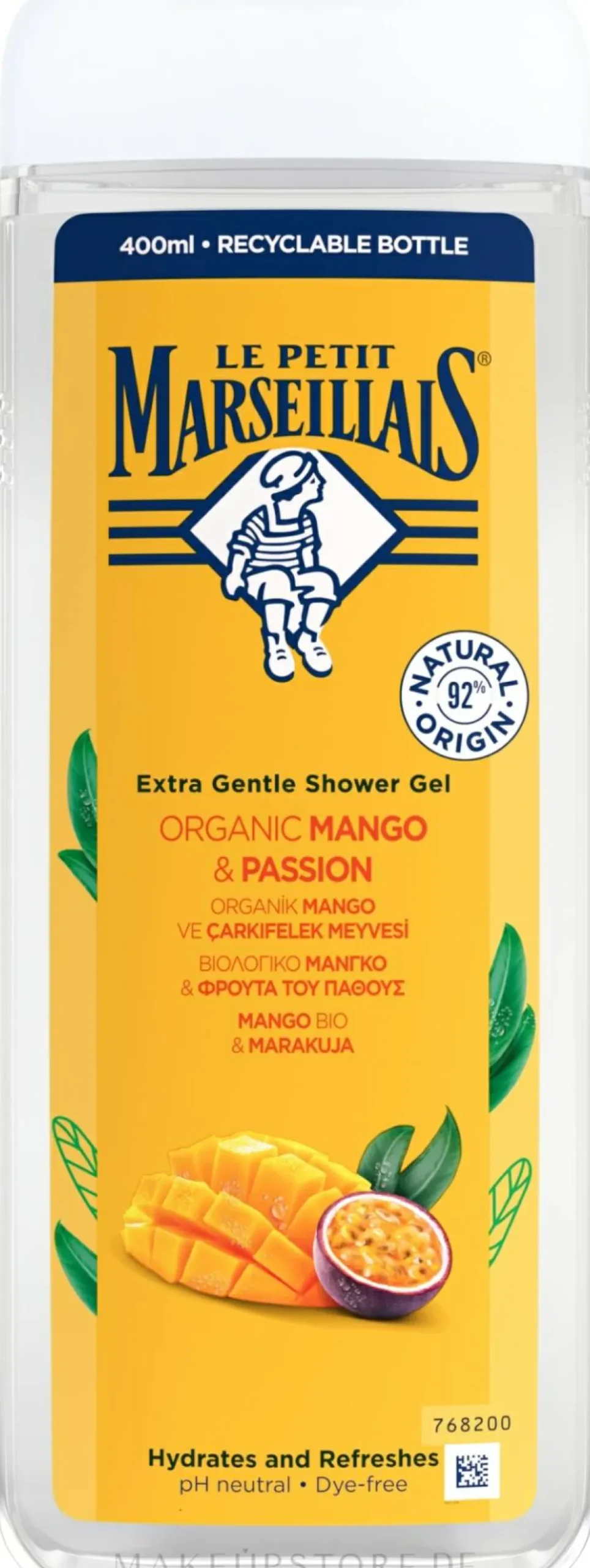 Duschgel Bio-Mango und Passionsfrucht
