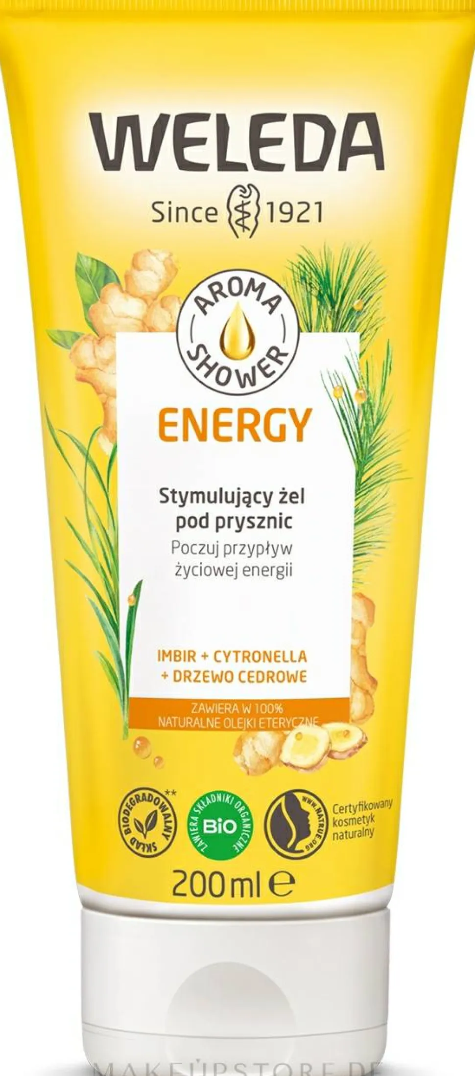 Duschgel mit Ingwer, Citronella und Zedernholz