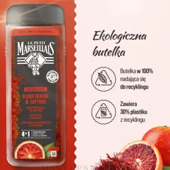 Duschgel-Shampoo für Männer mit Safran und roter Orange