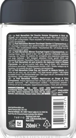 Duschgel und Shampoo für Männer mit Ingwer und Zypresse