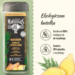 Duschgel und Shampoo für Männer mit Ingwer und Zypresse