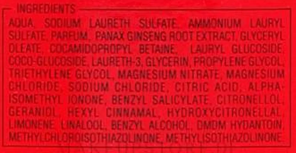 Duschgel und Shampoo mit Ginseng
