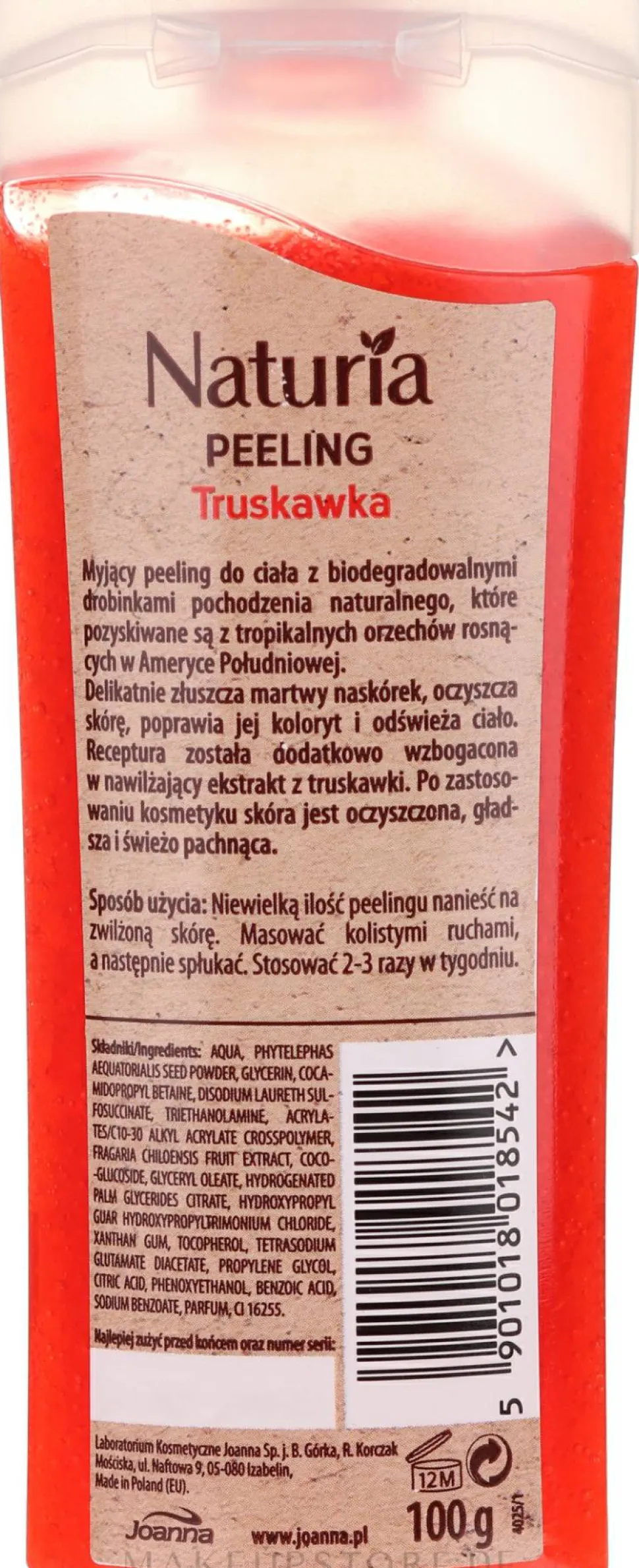Duschpeeling mit Erdbeerduft