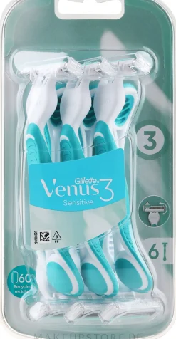 Einwegrasierer für empfindliche Haut azurblau 6 St.