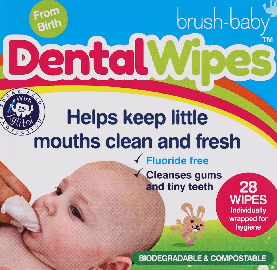 Einweg-Zahnreinigungstücher für Babys DentalWipes