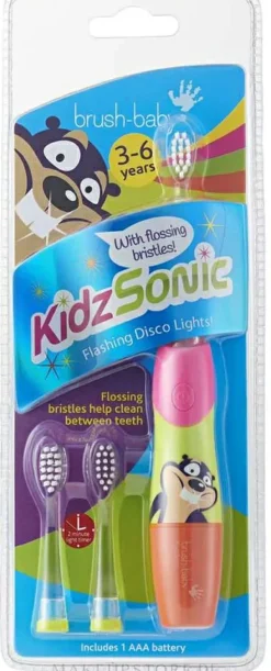 Elektrische Zahnbürste Flashing Disko Lights 3-6 Jahre rosa