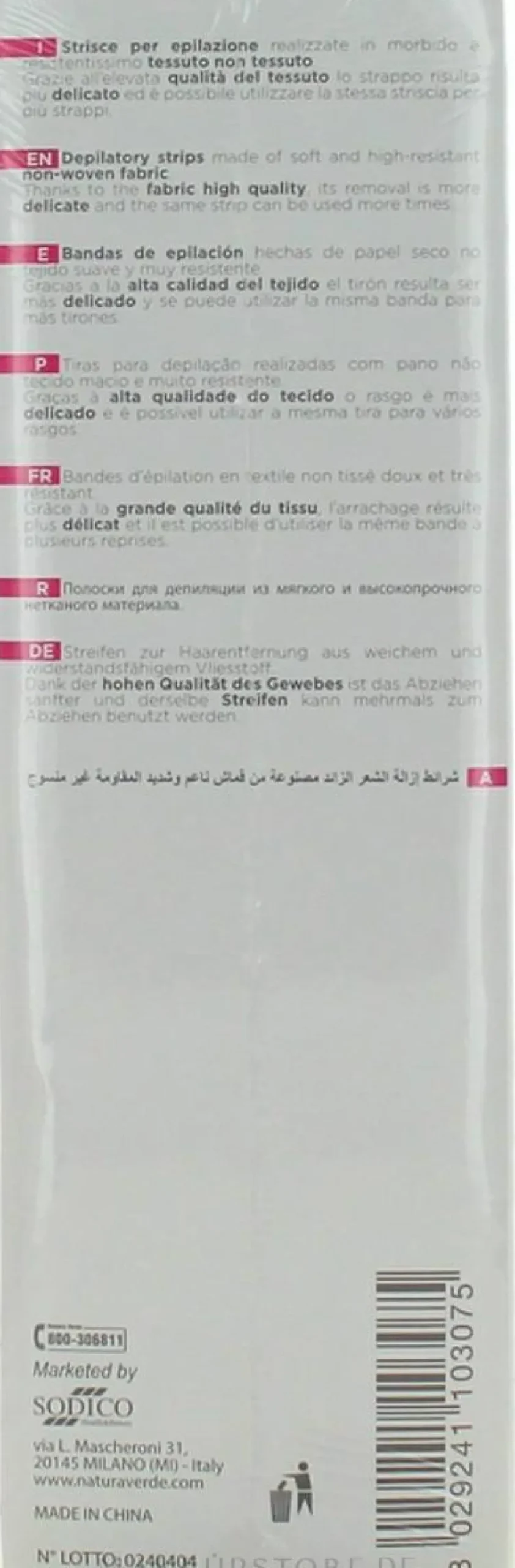Enthaarungsstreifen