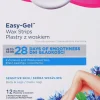 Enthaarungswachsstreifen für Beine und Körper mit Vitamin E und Mandelöl
