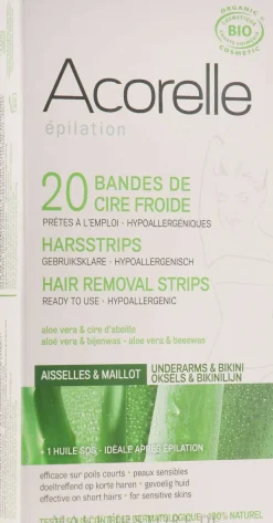 Enthaarungswachsstreifen für Bikinizone und Achseln mit Aloe Vera und Bienenwachs