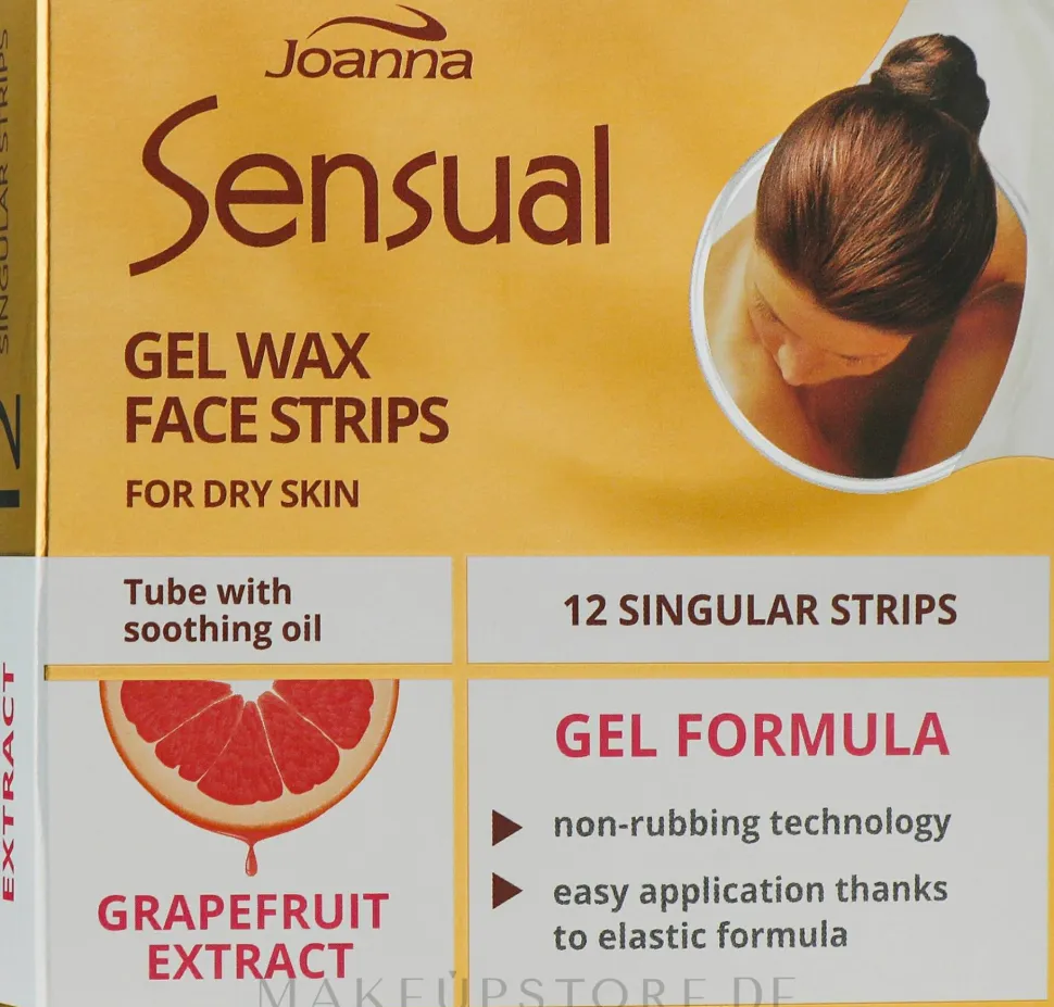 Enthaarungswachsstreifen für das Gesicht mit Grapefruitextrakt
