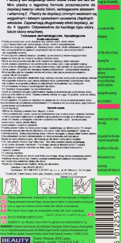 Enthaarungswachsstreifen für Gesicht und Bikinizone mit Traubenkernöl
