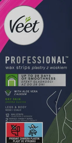 Enthaarungswachsstreifen mit Aloe Vera