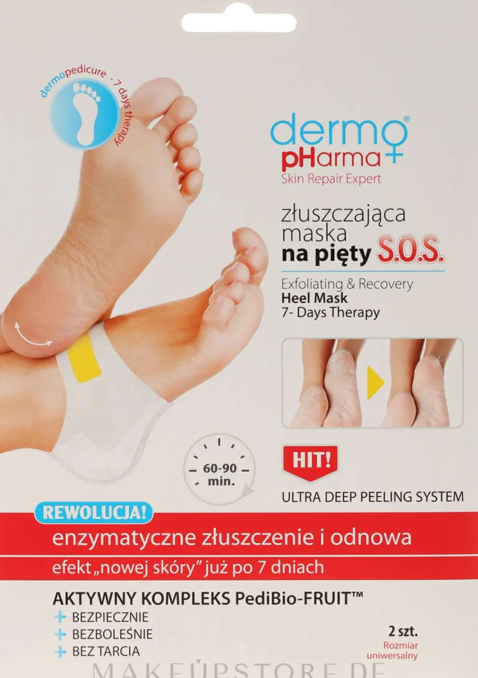 Enzym und erneuernde Peelingmaske für die Fersen