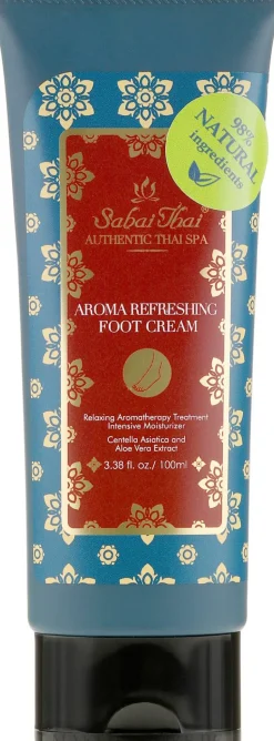 Erfrischende Fußcreme mit Extrakten aus indischem Wassernabel und Aloe Vera