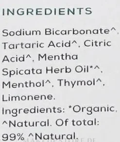 Erfrischende Mundwassertabletten mit Minze, Weinstein und Kaolin