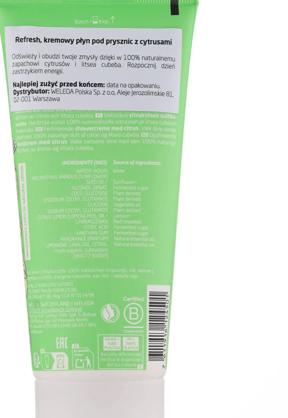 Erfrischendes Duschgel mit Bio Sesamöl