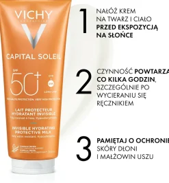Erfrischende und feuchtigkeitsspendende Sonnenschutzmilch für Gesicht und Körper SPF 50+