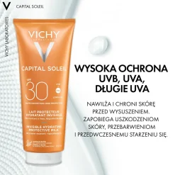 Erfrischende und feuchtigkeitsspendende Sonnenschutzmilch für Körper und Gesicht SPF 30