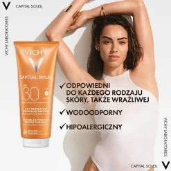 Erfrischende und feuchtigkeitsspendende Sonnenschutzmilch für Körper und Gesicht SPF 30