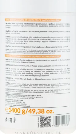 Erweichende Fuß-Badesalze mit AHA- und BHA-Säuren