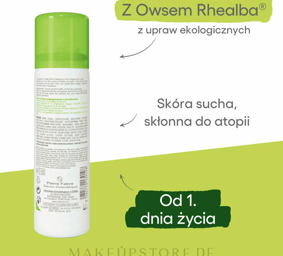 Erweichungsspray für trockene und atopische Haut