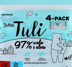 Feuchte Babytücher mit 97% Wasser und Aloe Vera