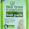 Feuchtigkeitsspendende Fußmaske in Socken mit Teebaum und Pfefferminze