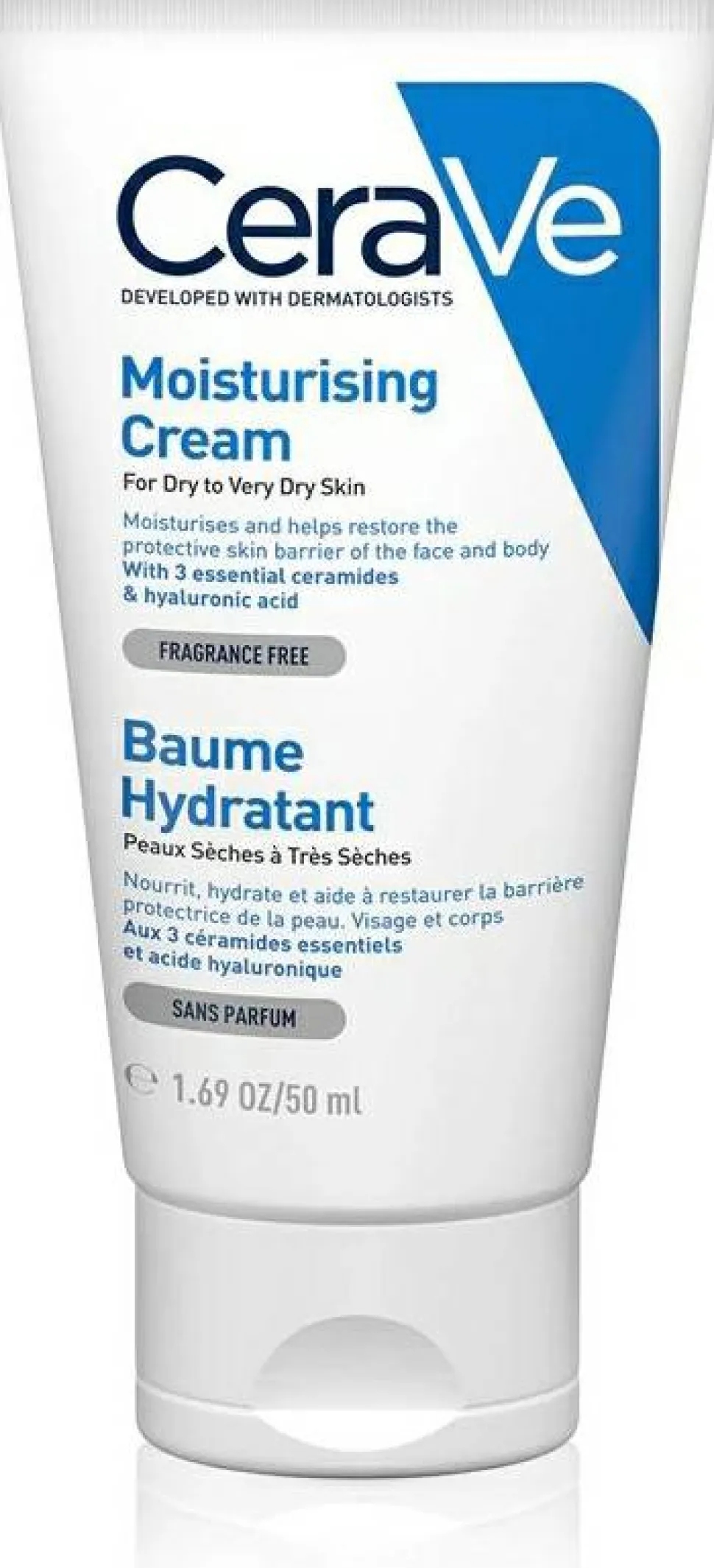 Feuchtigkeitsspendende Gesichts- und Körpercreme mit 3 essentiellen Ceramiden und Hyaluronsäure