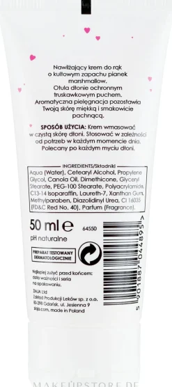 Feuchtigkeitsspendende Handcreme mit Ertbeerduft