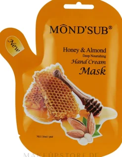 Feuchtigkeitsspendende Handmaske mit Honig und Mandelextrakt