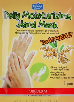 Feuchtigkeitsspendende Handschuhmaske mit Haferflocken und Sheabutter