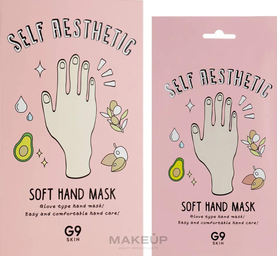 Feuchtigkeitsspendende Maske mit Pflanzenölen in Handschuh-Form