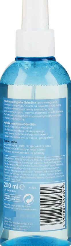 Feuchtigkeitsspendender Duftspray für Gesicht und Körper