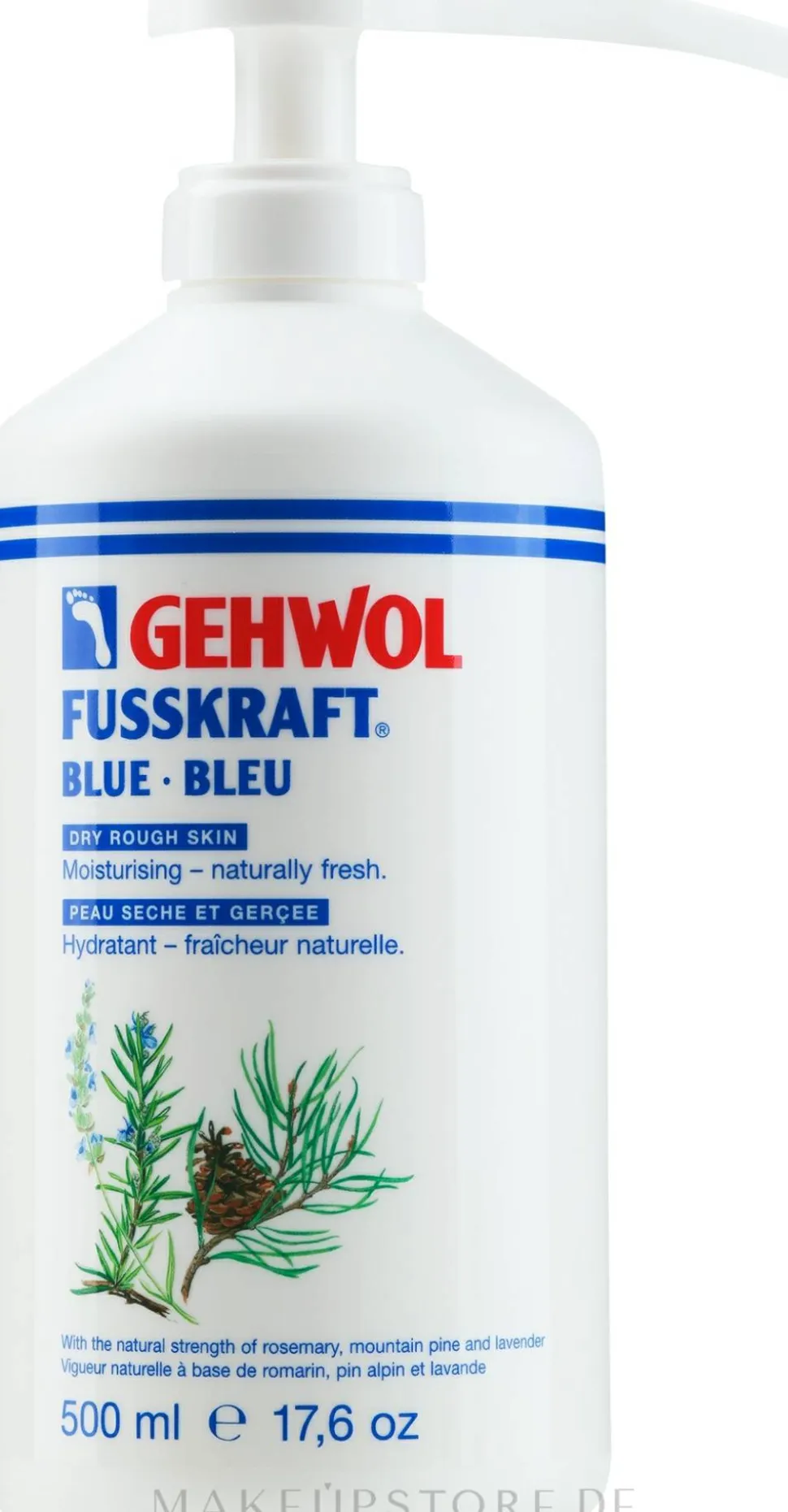 Feuchtigkeitsspendender Fußbalsam für trockene und müde Füße mit Harnstoff