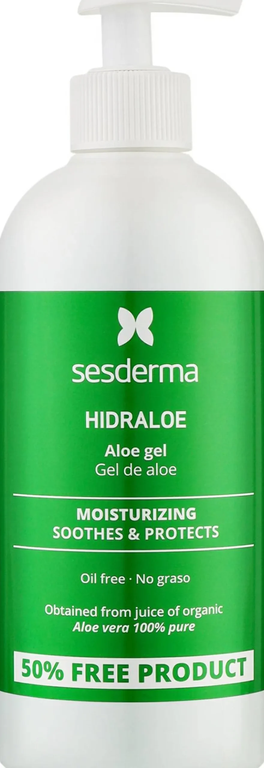 Feuchtigkeitsspendendes, beruhigendes und regenerierendes Gesichts- und Körpergel mit Aloe Vera