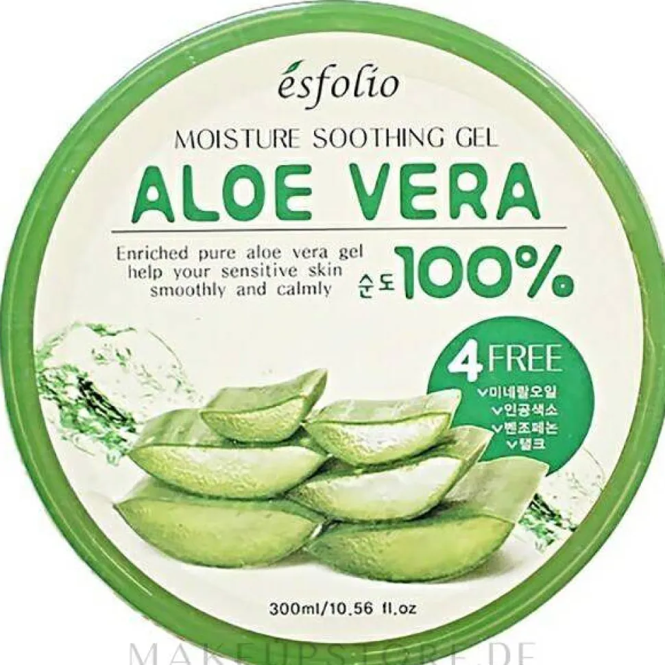 Feuchtigkeitsspendendes und beruhigendes Gesichtsgel mit Aloe Vera