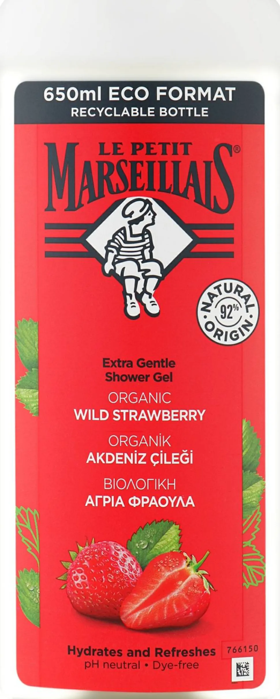 Feuchtigkeitsspendendes und erfrischendes Duschgel Erdbeere