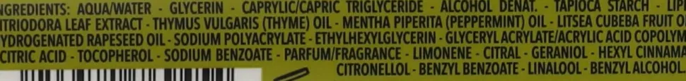 Feuchtigkeitsspendendes und erfrischendes Handcreme-Gel mit Bio Verbene-Extrakt