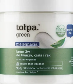 Feuchtigkeitsspendende und glättende 3in1 Creme für Körper, Gesicht und Hände mit Sheabutter und Mandel