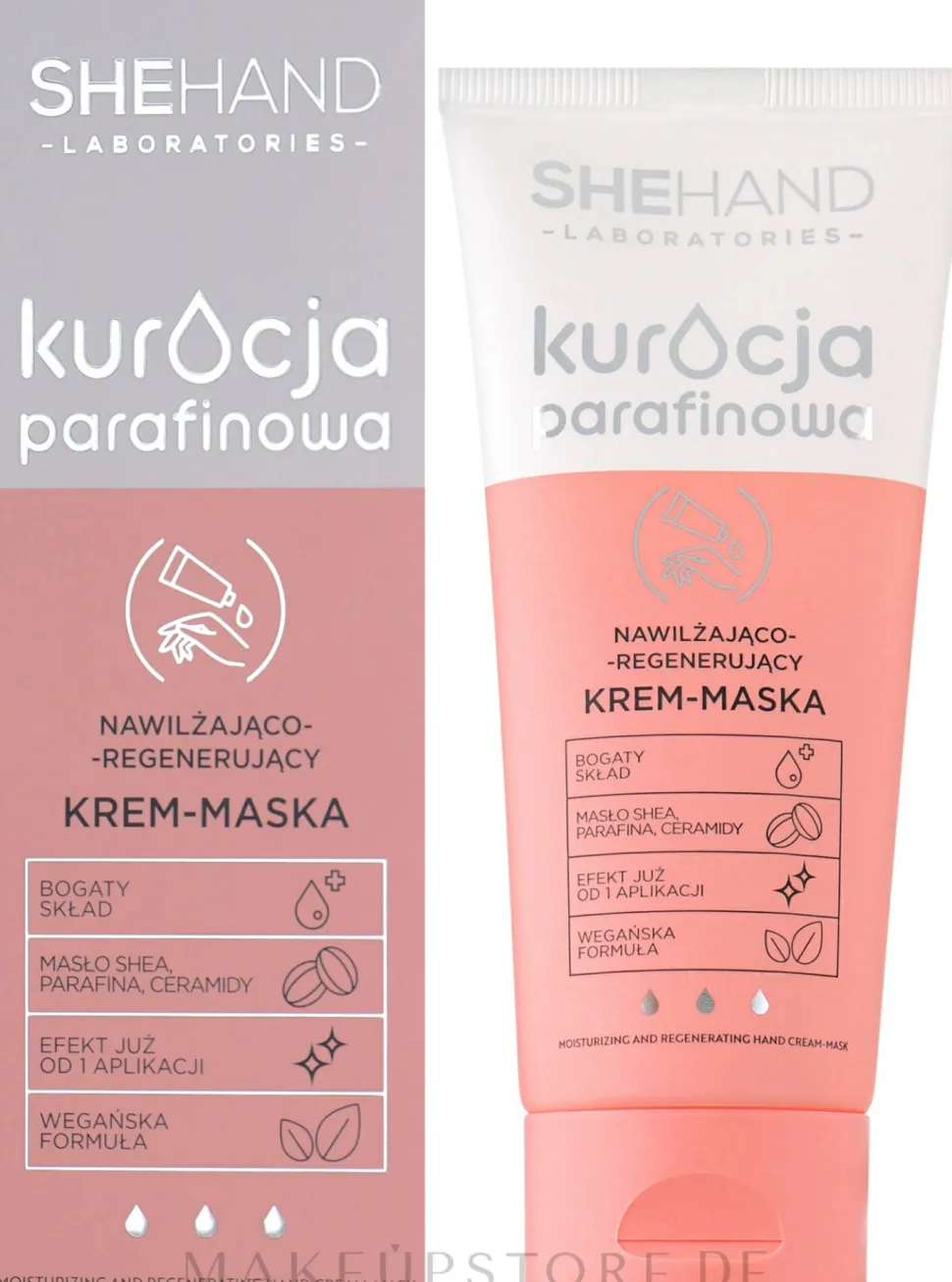 Feuchtigkeitsspendende und regenerierende Handcreme-Maske
