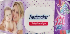 Feuchttücher für Kinder mit Klappe, 120 Stk., violett