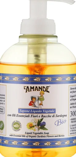 Flüssigseife aus organischen Blumen und Beeren Sardiniens