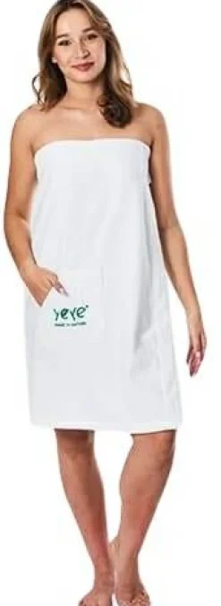 Frottee-Pareo, weiß, L/XL