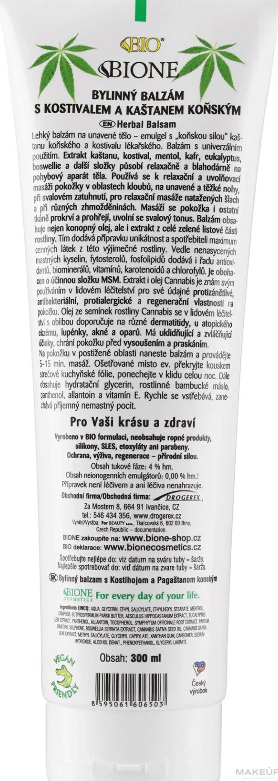 Fußbalsam mit Kastanien-, Beinwell- und Hanföl