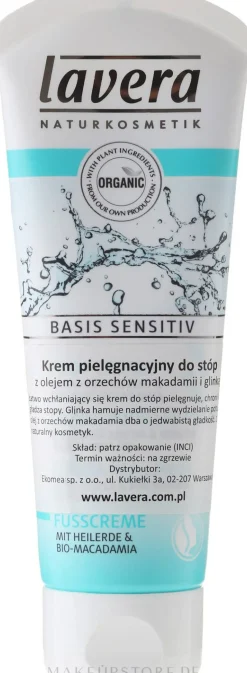 Fußcreme mit Bio-Macadamia und Heilerde für trockene Haut
