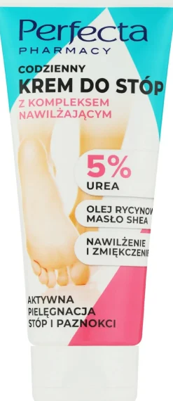 Fußcreme mit einem Feuchtigkeitskomplex aus 5 % Urea