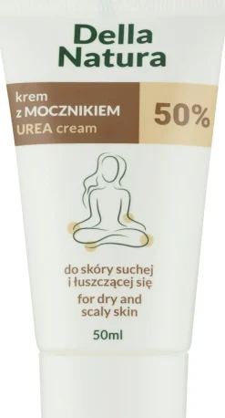 Fuß-, Knie- und Ellenbogencreme mit 50% Harnstoff für schuppige und trockene Haut