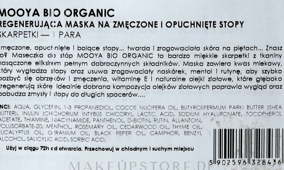 Fußmaske in Socken-Form mit Vitamin E und natürlichen Ölen